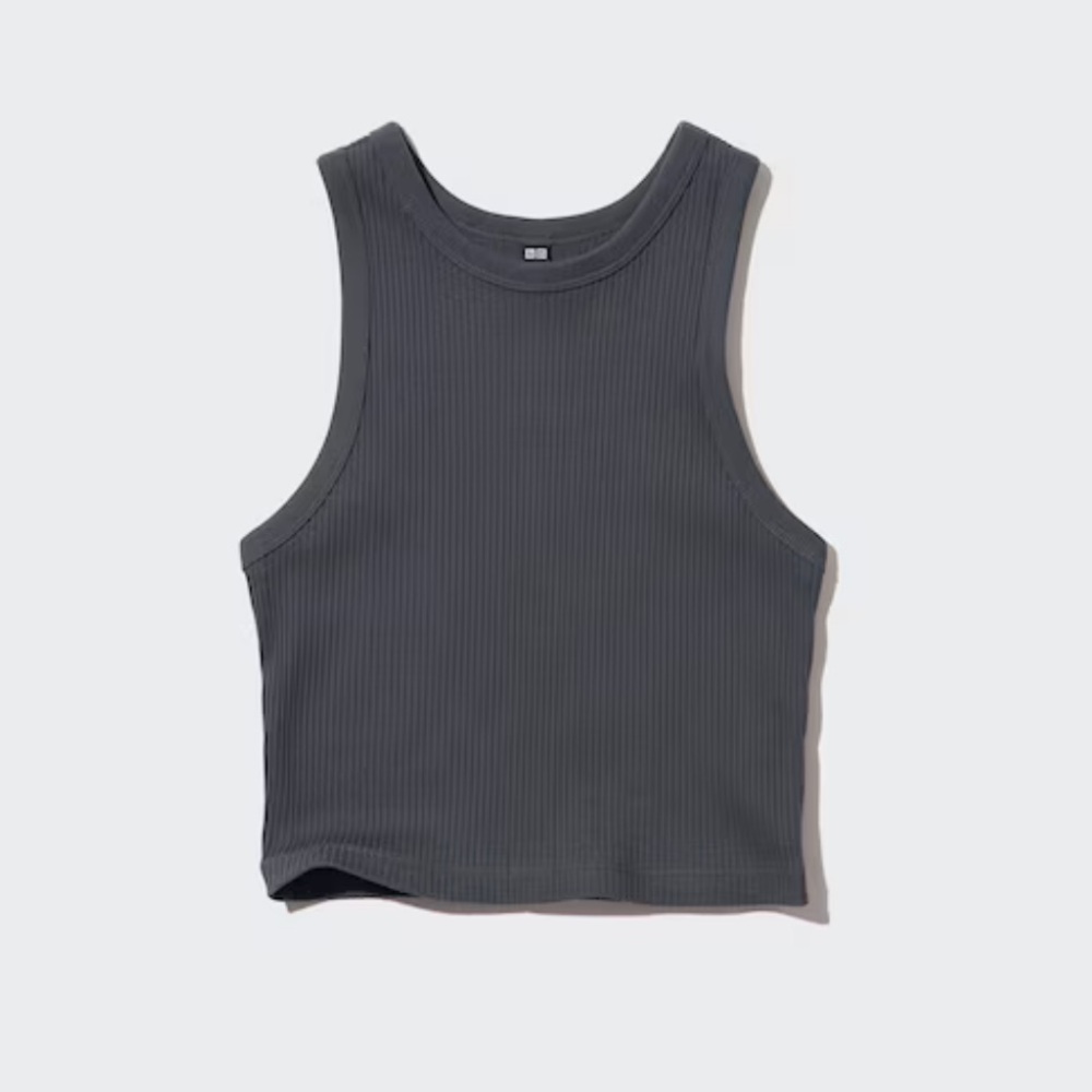 UNIQLO - Ribbed Racer Back Cropped Tank Top